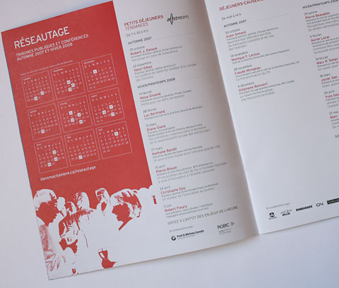 Board of Trade of Metropolitan Montreal – Calendar of Activities – Reseautage Calendar in red