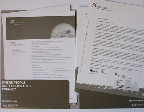Board of Trade of Metropolitan Montreal – folders with sheets for members