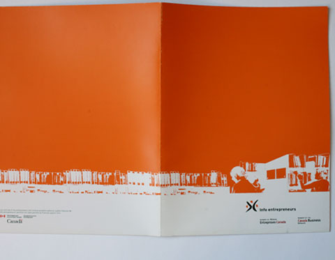 Board of Trade of Metropolitan Montreal – folder recto in orange