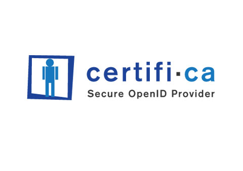 Dude logo design for certifi in blue colors