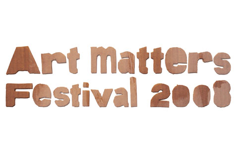 Logo for Art Matters Festival in cut letters