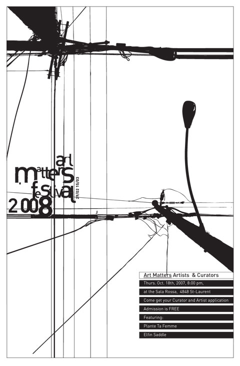 Poster containing power supply line elements